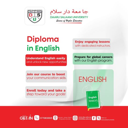 Unlock Your Future with a Diploma in English Language at Daaru Salaam University!