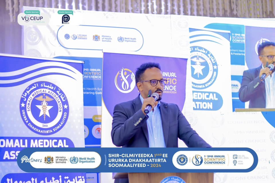 Deputy Chairman of Somali Doctors Association and Dean Of Medicine and Surgery At Daaru Salaam University held a 1st scientific conference of the Somali Doctors Association