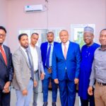 A visit to the Administration of #DaaruSalaam University and a delegation from #AlHikmaheeNigeria where they are shown different sectors of the University of Computer Lab, Health Science Lab and Library.
