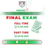 It is notified to all the students of #DaaruSalaam University that the final exam (Final Exam) will officially start on the following dates: